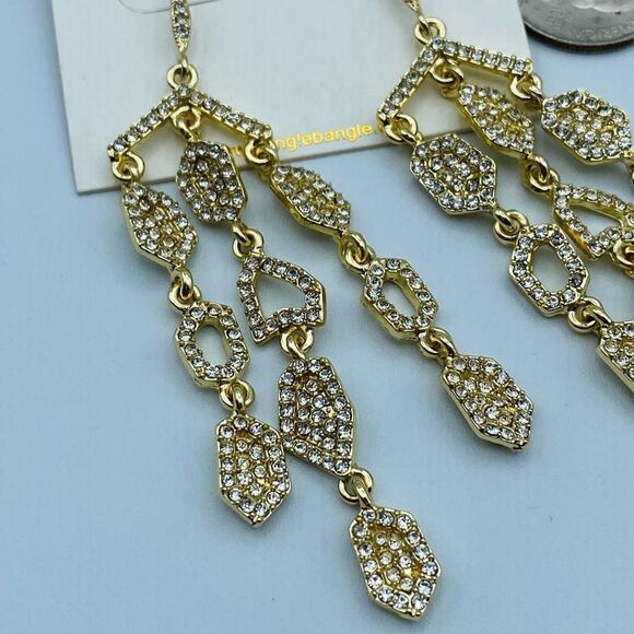 Amrita Singh Meredith Gold Crystal Earrings - Picture 5 of 7
